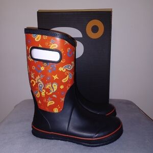 Bogs Girls Western Rainbow Colorful Rain Boots Waterproof Shoes